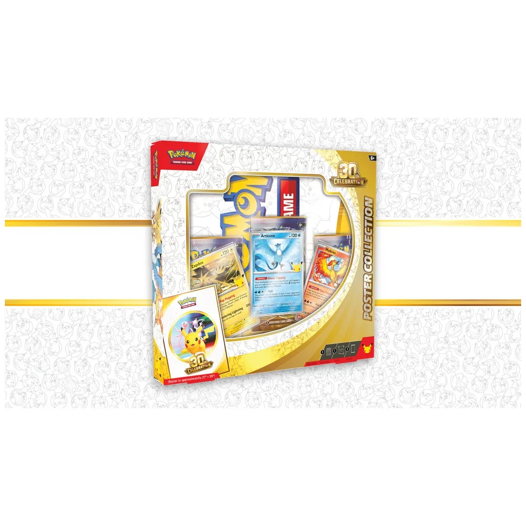 Pokemon TCG 30th Celebration: Poster Collection (ได้โปรโมครบ 3 ใบ)