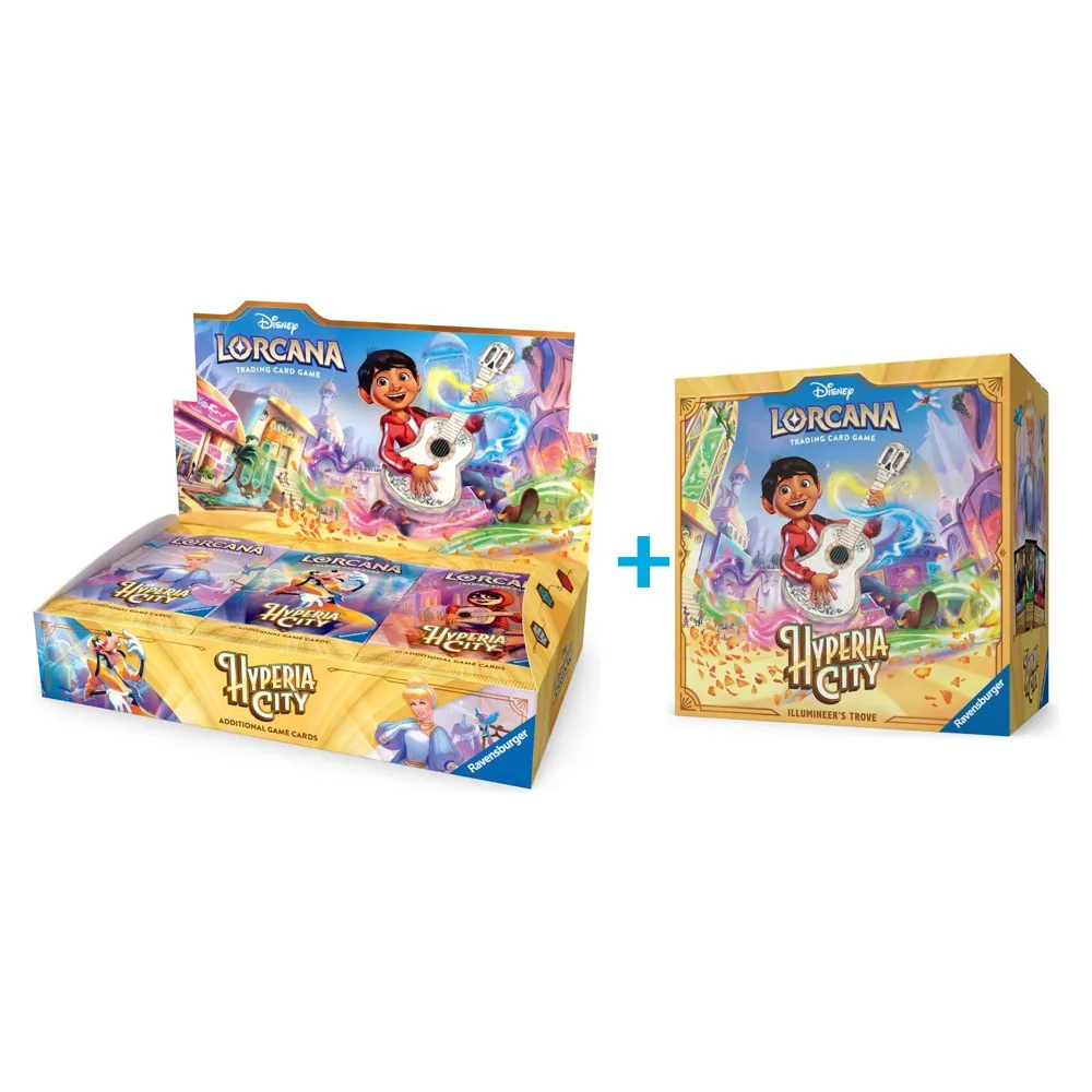Disney Lorcana Set 14: Hyperia City — Booster Box + Illumineer's Trove Bundle